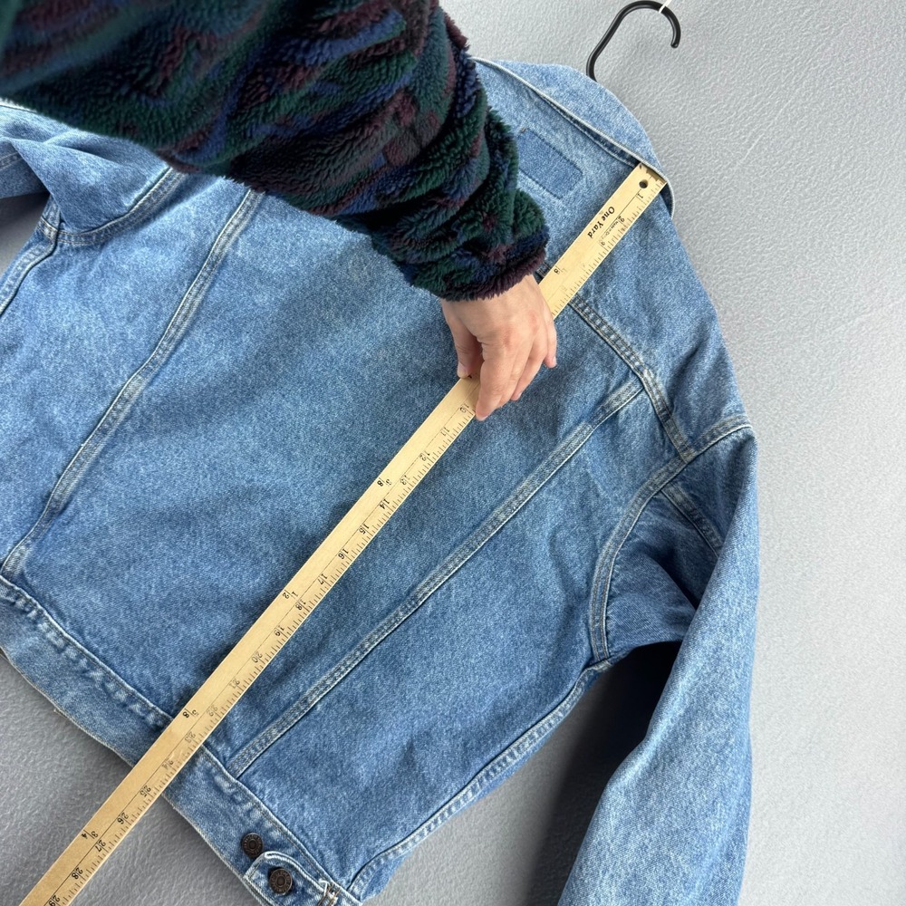 Vintage Levis Jacket Mens Large Blue Denim Trucker Late 80s Jean Made in USA - Picture 14 of 16